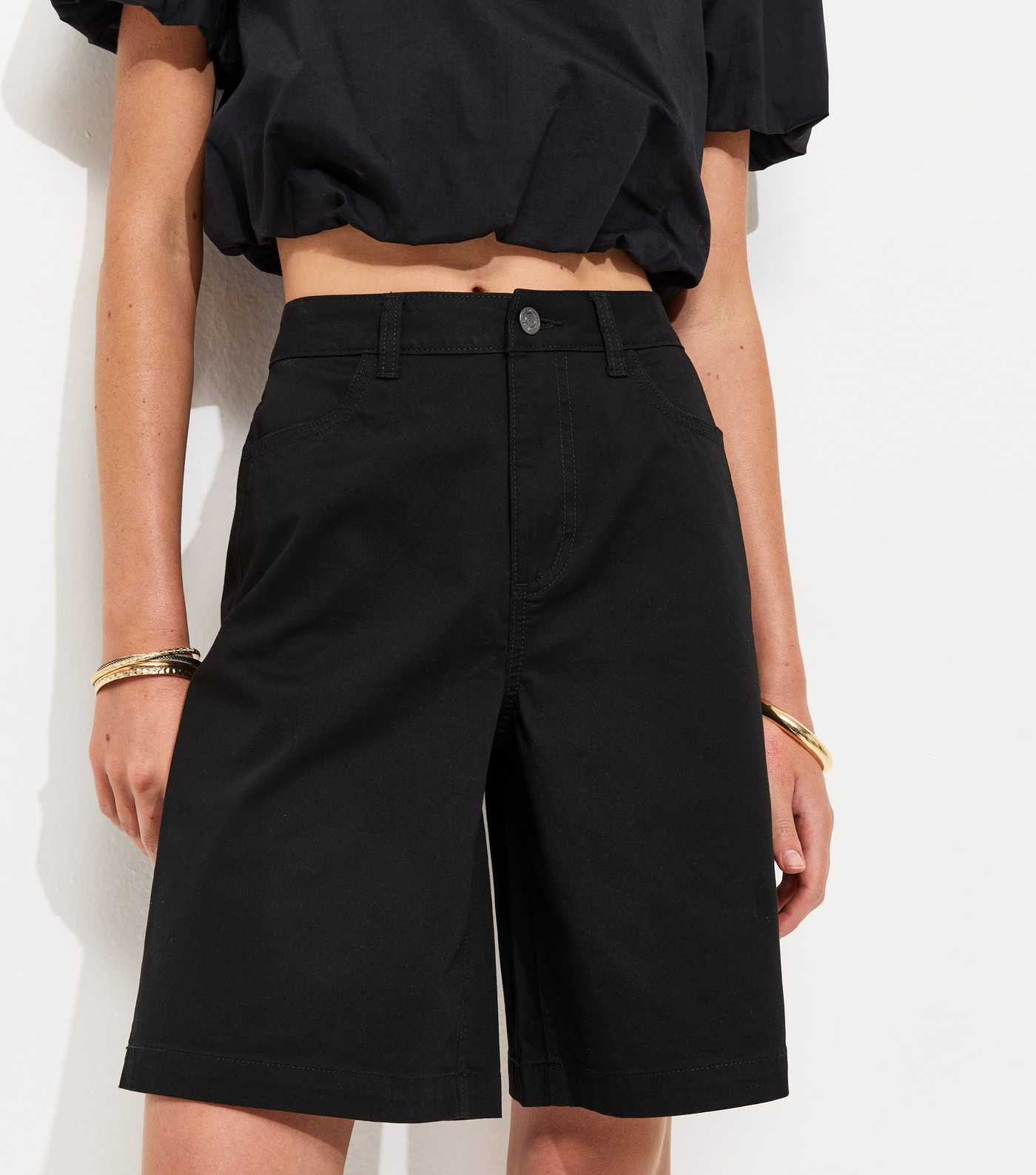 Black Twill Jorts | New Look | New Look (UK)