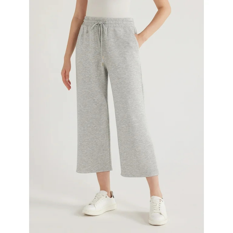 Scoop Women's Cropped Scuba Knit Lounge Pants, Sizes XS-2XL | Walmart (US)