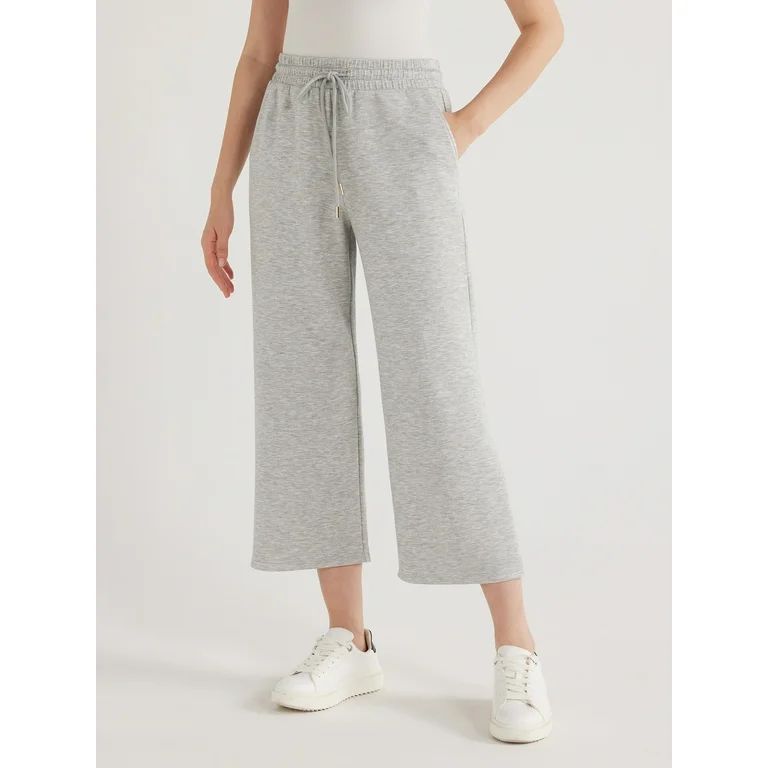 Scoop Women's Cropped Scuba Knit Lounge Pants, Sizes XS-2XL | Walmart (US)