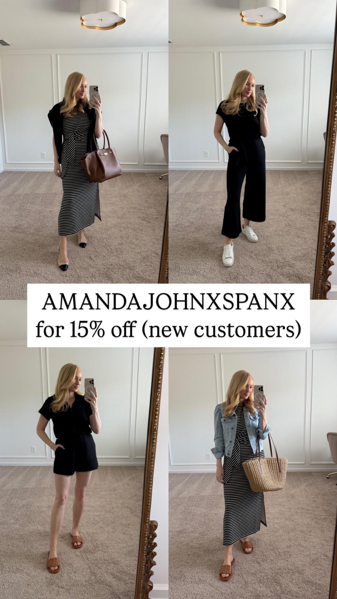Loving these spanx new arrivals! They just launched new air essentials dresses and jumpsuits that are perfect for spring and summer. Cozy + cute and can be dressed up or down! I’m wearing a size small (I’m between a small/medium at spanx) 

Use my spanx code AMANDAJOHNXSPANX FOR 15% off (new customers only) 

#spanxpartner @spanx 

#LTKSeasonal #LTKActive #LTKTravel