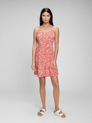 Sleeveless Button-Front Dress | Gap Factory