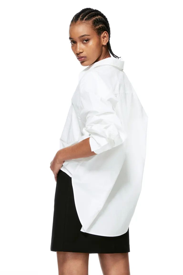 Oversized cotton shirt | H&M (UK, MY, IN, SG, PH, TW, HK)