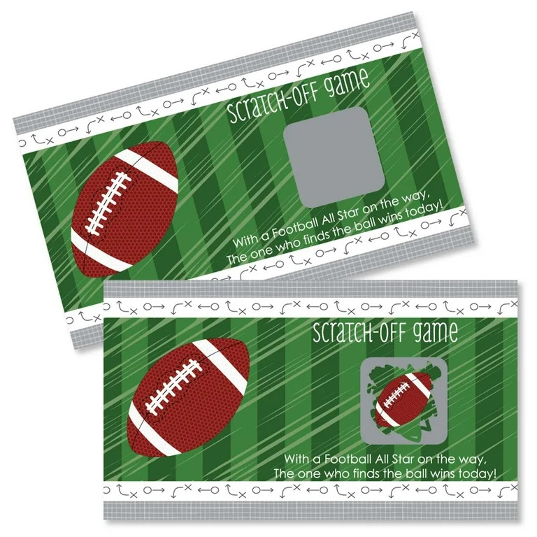 Big Dot of Happiness End Zone - Football - Baby Shower or Birthday Party Game Scratch Off Cards -... | Walmart (US)