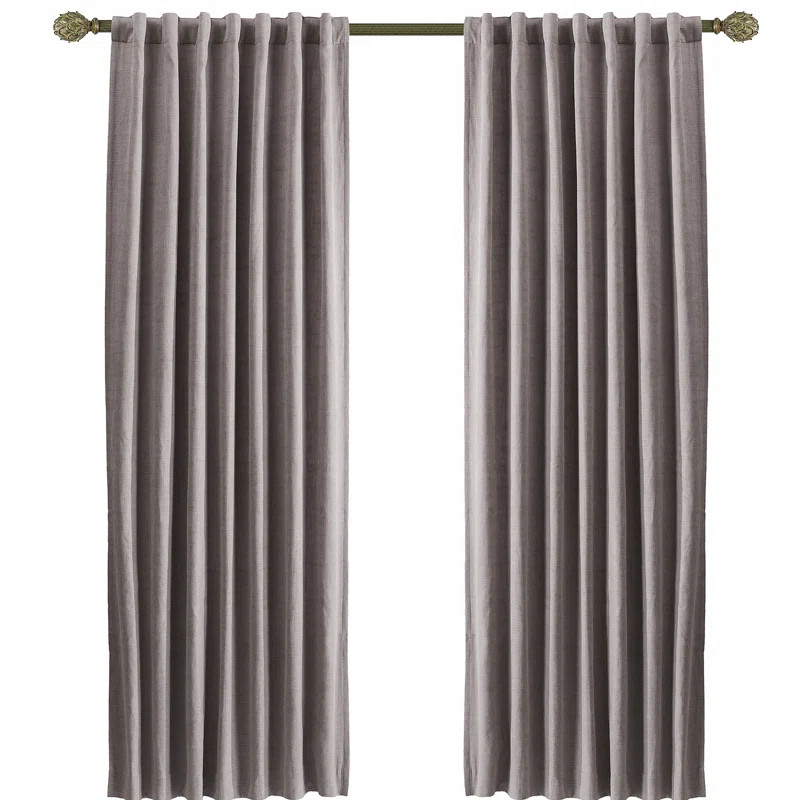 Leon Solid Color Semi-Sheer Rod Pocket Single Curtain Panel | Wayfair North America