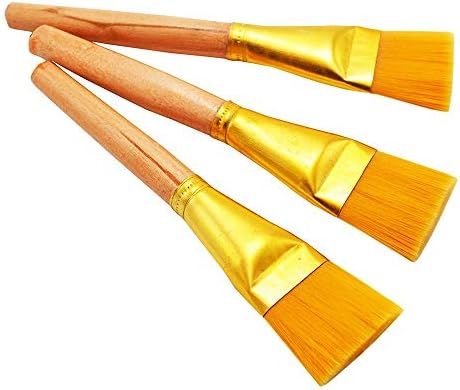 ZHOUXINXING 10Pcs/Set, Nylon Hair Wood Short Rod Big Oil Painting Brush Drawing Art Supplies | Amazon (US)
