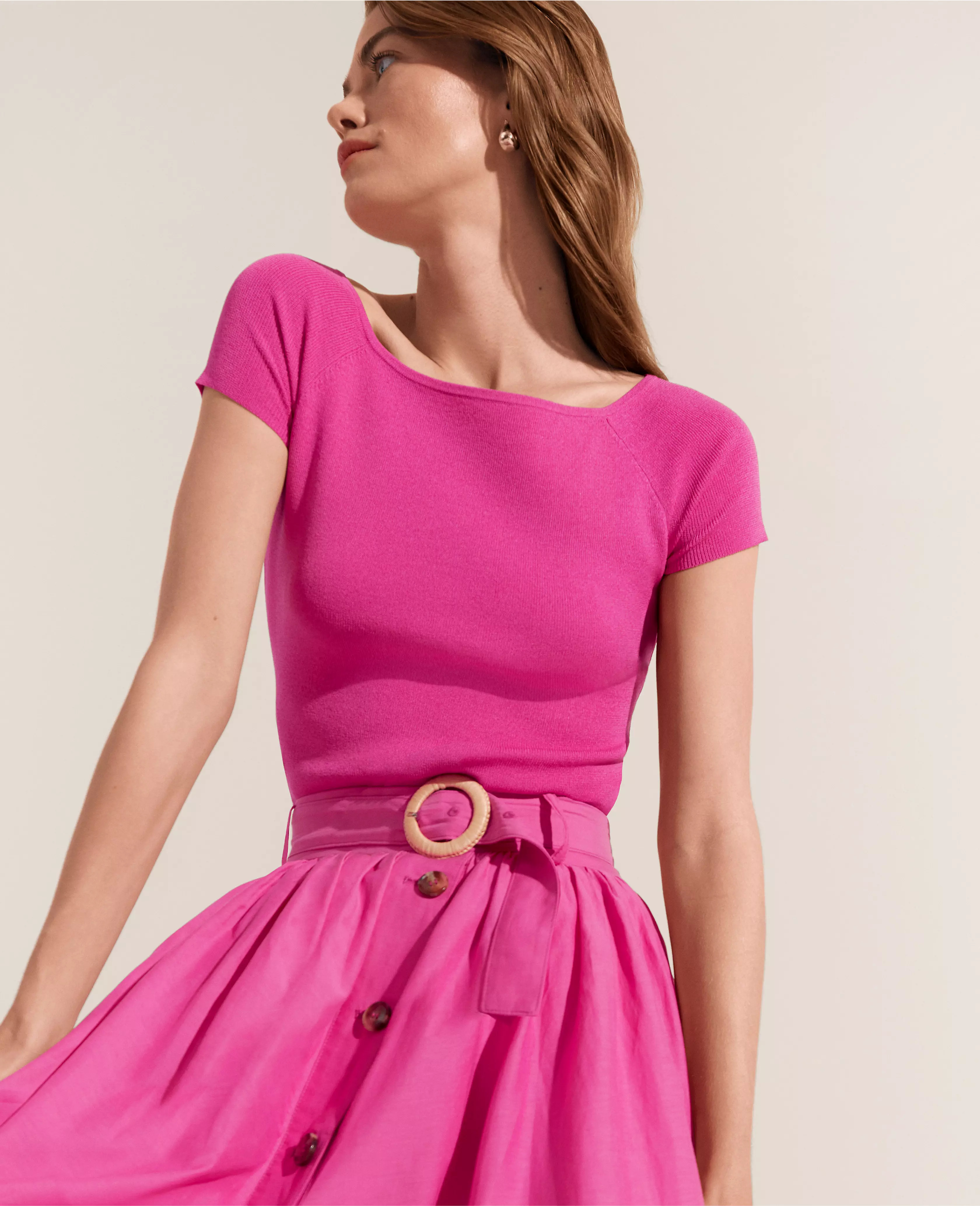 Open Neck Raglan Sleeve Sweater | Ann Taylor (US)