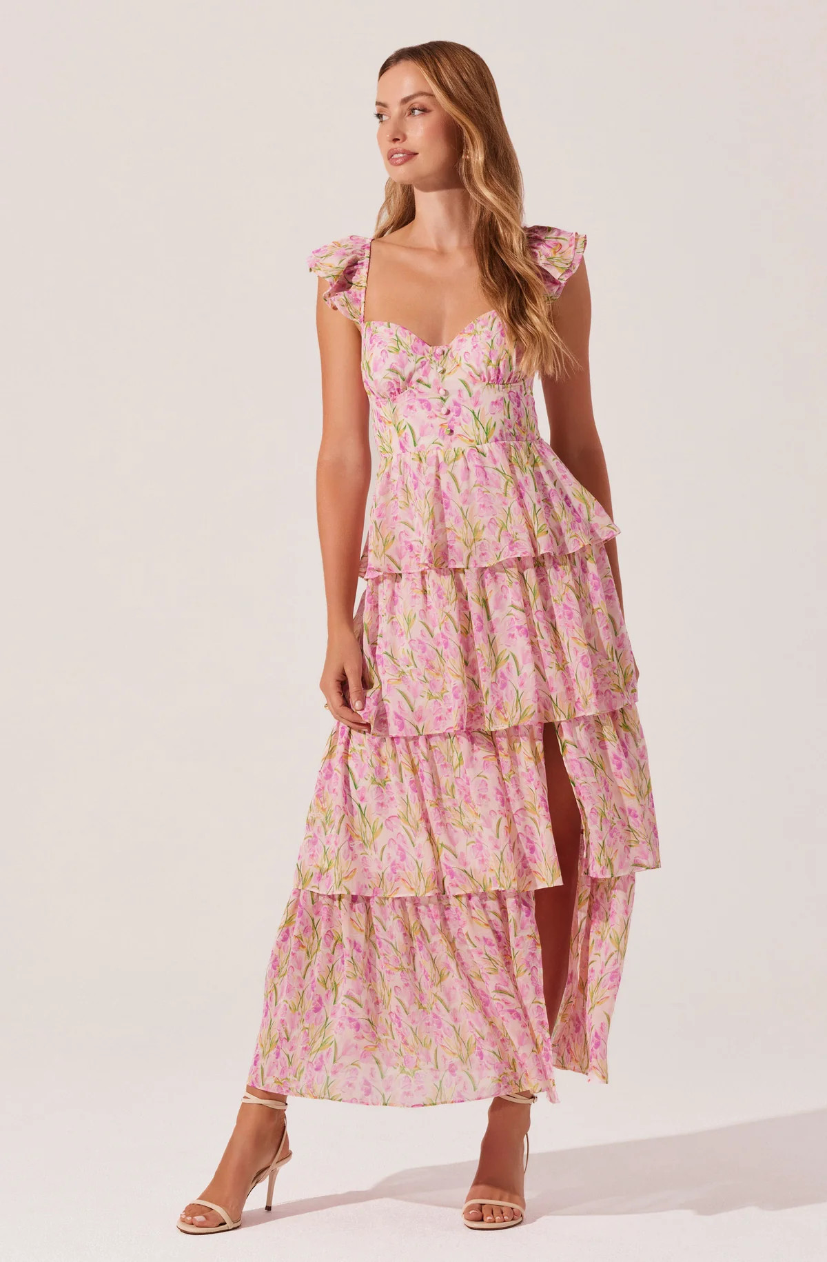 Midsummer Floral Tiered Maxi Dress | ASTR The Label (US)