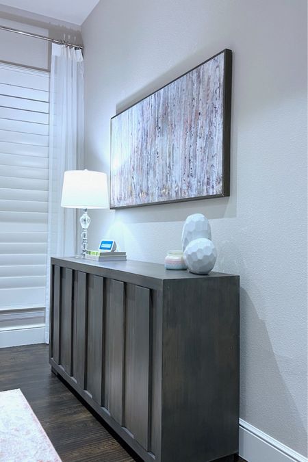 The newest piece of furniture in my office. It's a gray-washed wood sideboard for storage of all of the beauty products that I need to keep organized. #springfinds #minimalistfurniture #homeorganization #productreview.

#LTKover40 #LTKxTarget #LTKstyletip