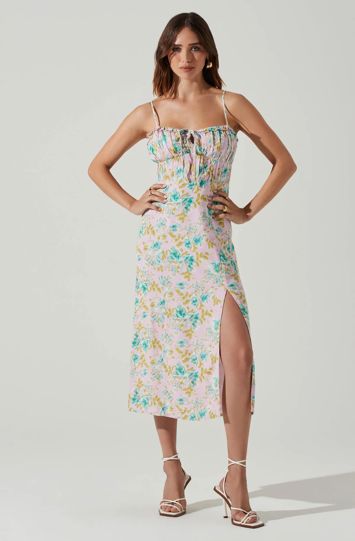 Avalee Floral Cutout Midi Dress | ASTR The Label (US)