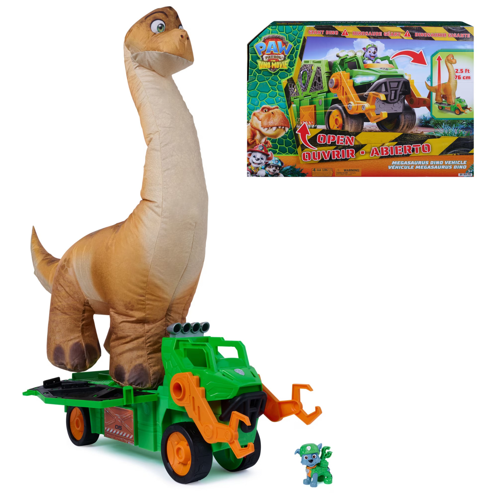 PAW Patrol: The Dino Movie Megasaurus Dino Vehicle- 2.5ft Inflatable Kids Toy | eBay US