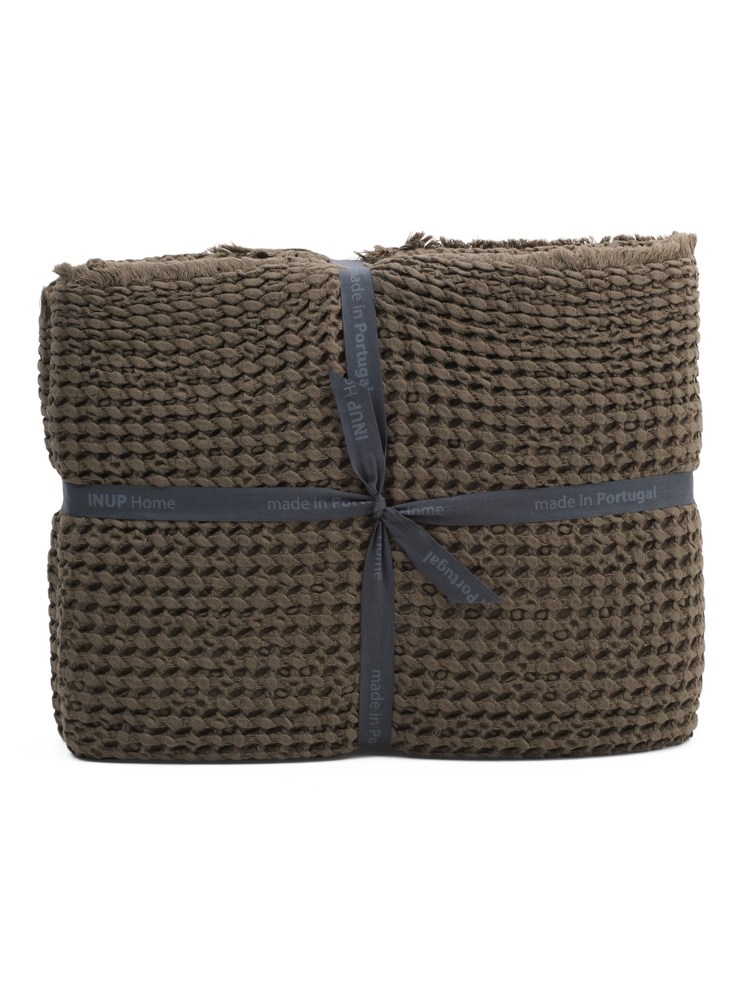 Made In Portugal Waffle Knit End Of Bed Blanket | TJ Maxx