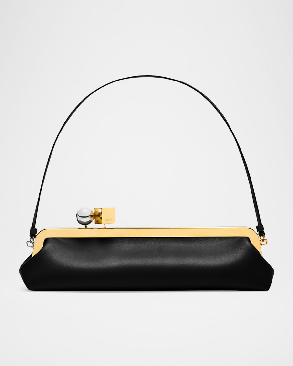 The Salon Leather Pochette Clutch Bag | Neiman Marcus