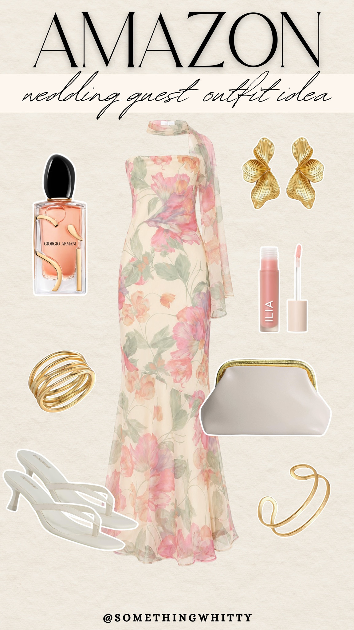 Chic and floral dress for a wedding guest, perfect with gold accessories. #weddingoutfit #amazonfinds #eventstyle #fashion #founditonamazon

#LTKootd #LTKSeasonal #LTKWedding