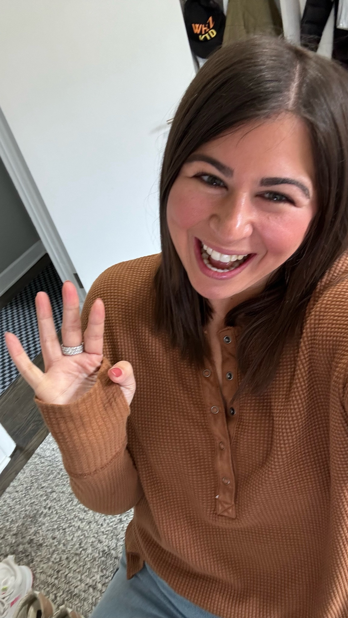 The best waffle shirt! Mine is from a past season and they no longer have this color but it comes in maroon, white, gray, navy and black!  Runs big. Size down!!! Also love the thumb hole!!!

#LTKStyleTip #LTKMidsize #LTKOver40