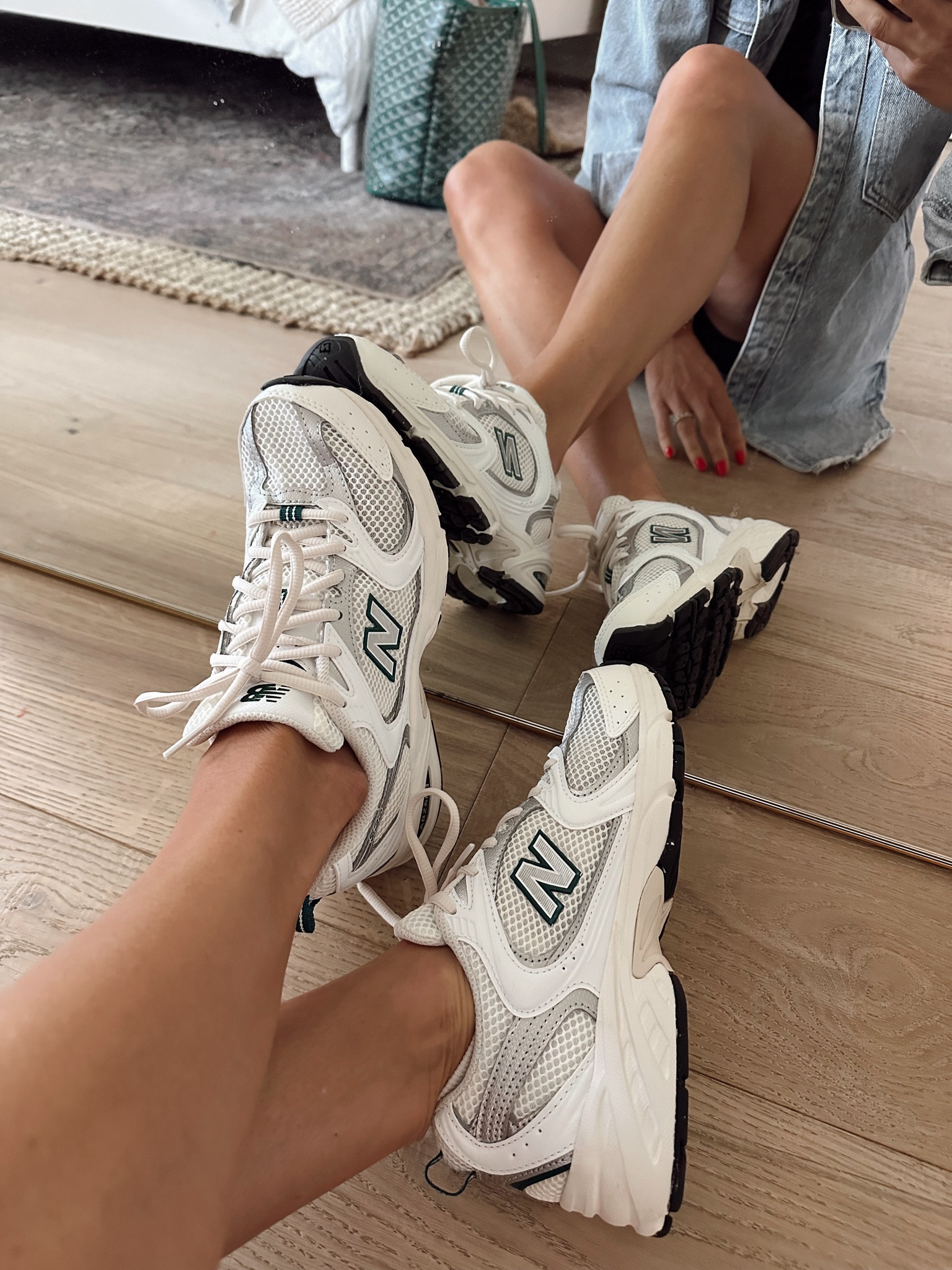 Balance Shoes Sepatu New New Balance 530 Preto E Verde New Balance