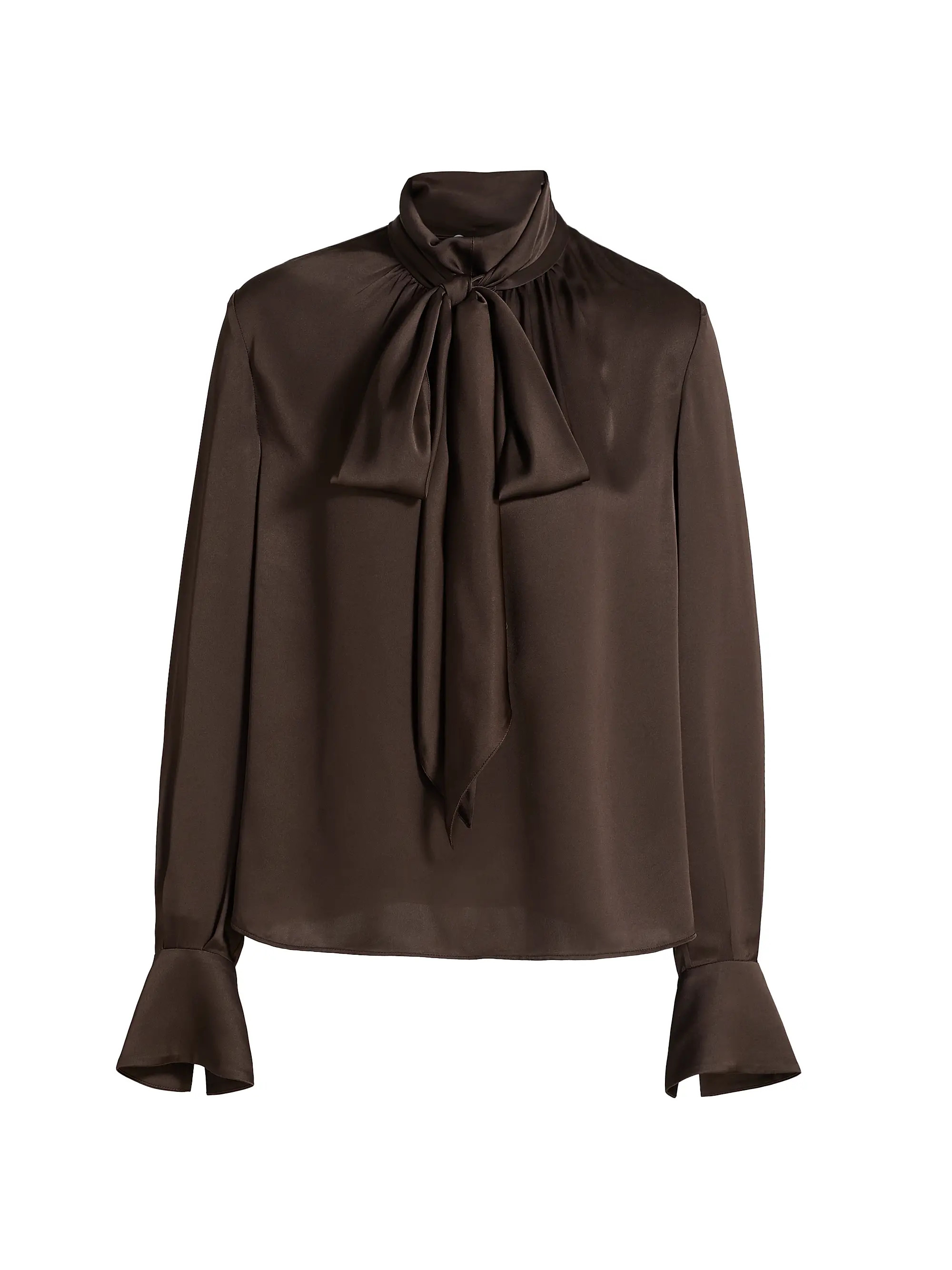 Veronica Satin Pussy-Bow Blouse | Saks Fifth Avenue