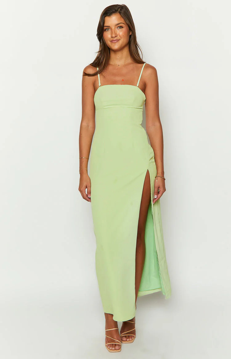 Lenora Green Strapless Maxi Dress | Beginning Boutique (US)