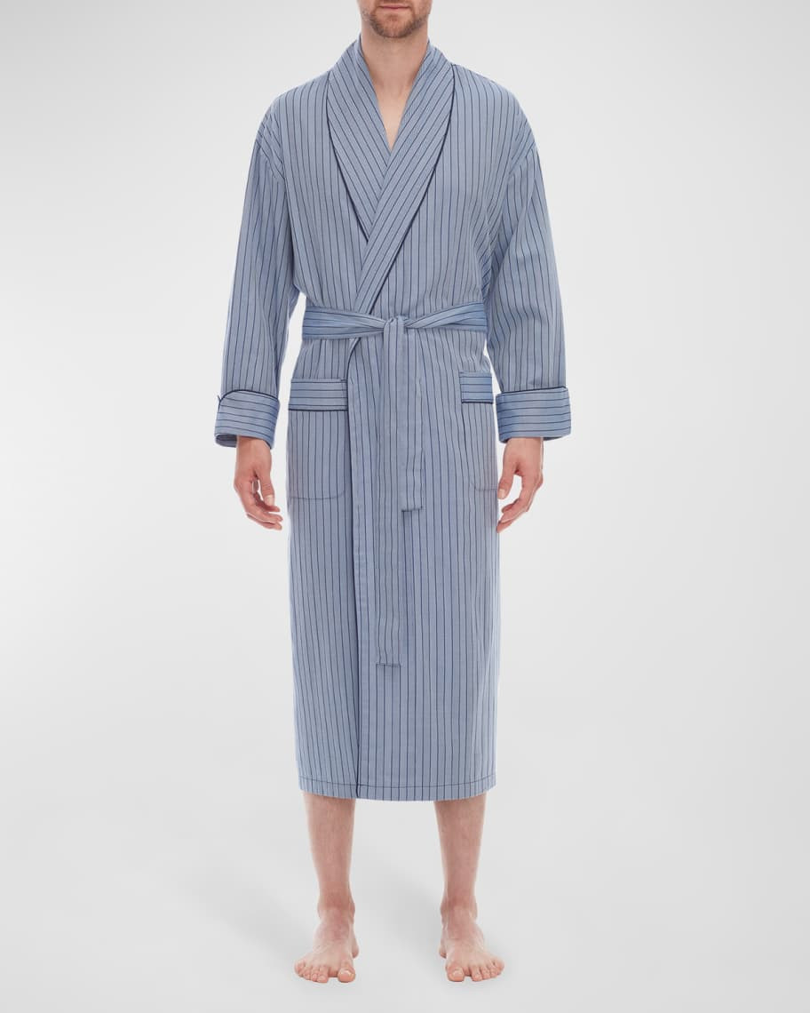Majestic International Men's Cotton Stripe Shawl Robe | Neiman Marcus
