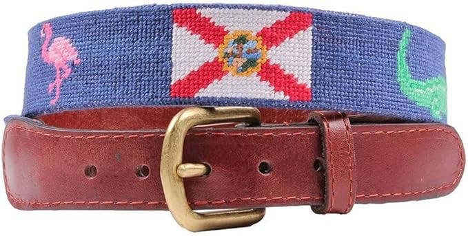 Florida Life Needlepoint Belt in Classic Navy by Smathers & Branson | Amazon (US)