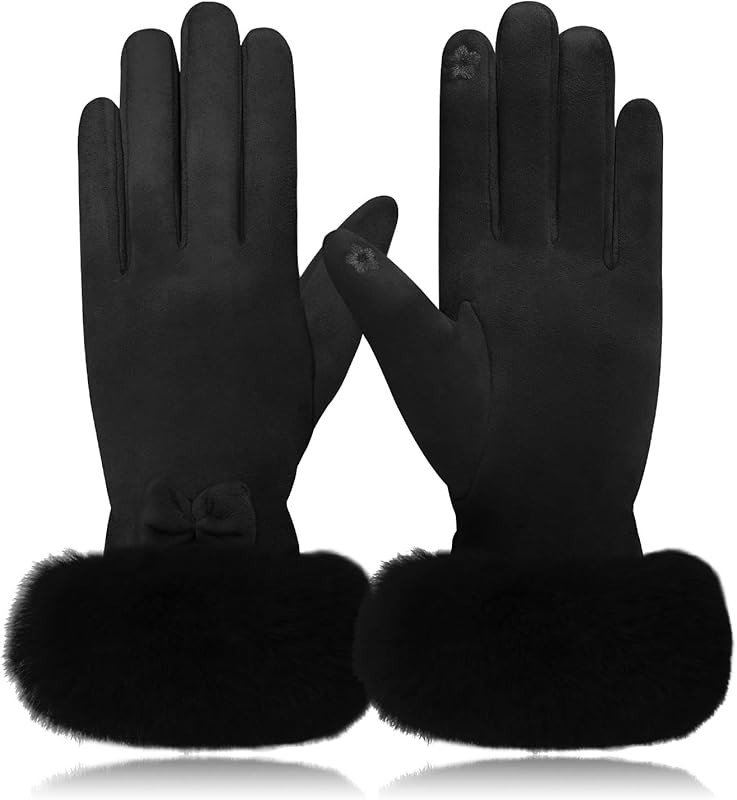 Womens Winter Gloves Touchscreen Texting Warm Lining Cold Weather Gloves Christmas Gifts | Amazon (US)