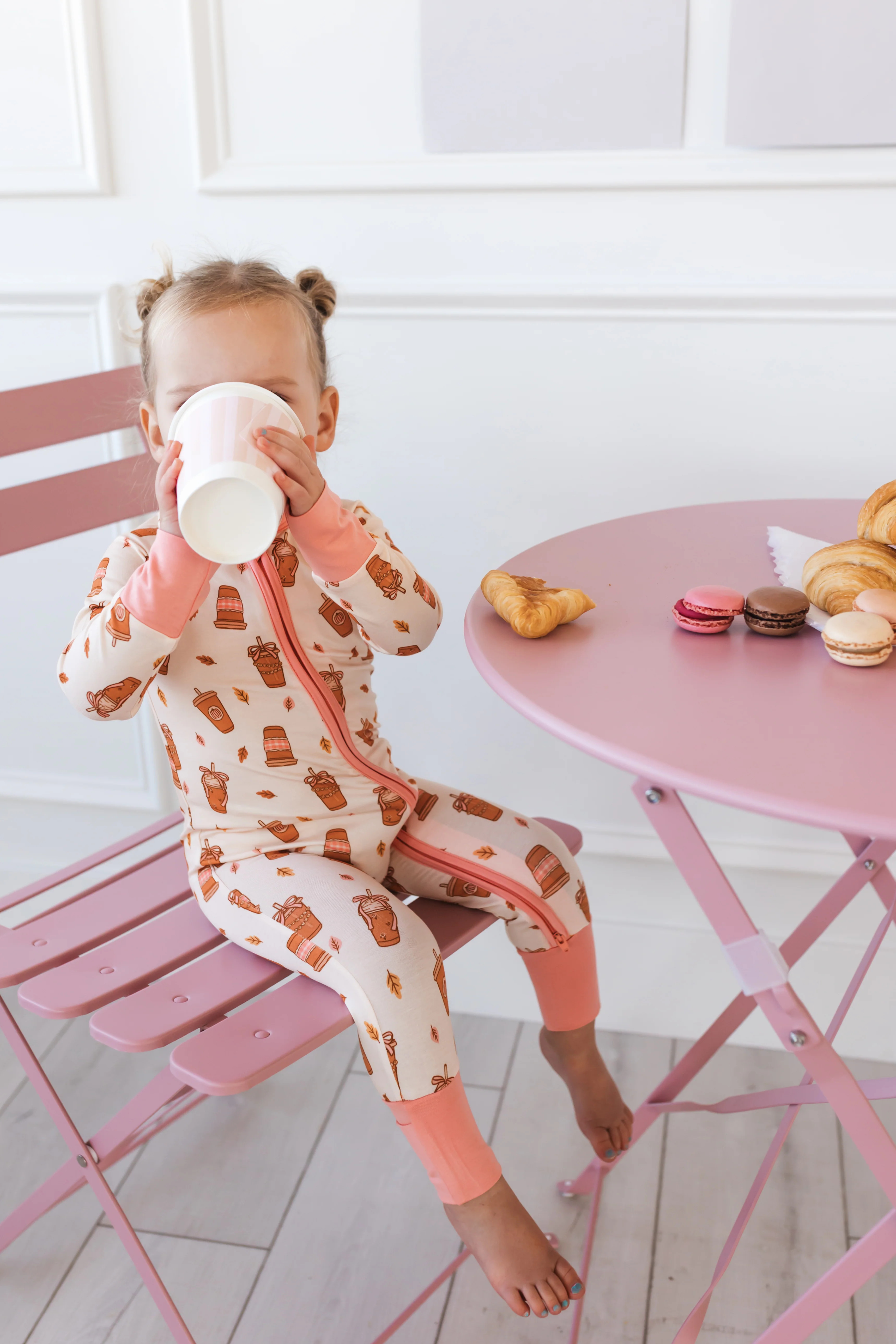 Pumpkin Latte Zipper Romper | In My Jammers