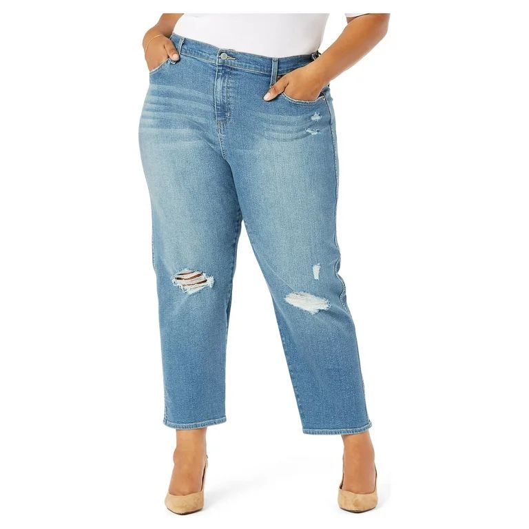 Signature by Levi Strauss & Co. Women’s Plus Size Heritage High Rise Straight Jeans | Walmart (US)