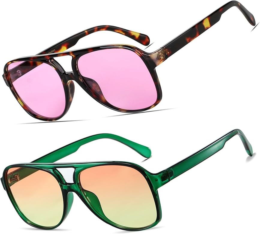 Xpectrum Trendy Retro Sunglasses for Men Women 70s Vintage Aviator Sun Glasses Classic Shades | Amazon (US)