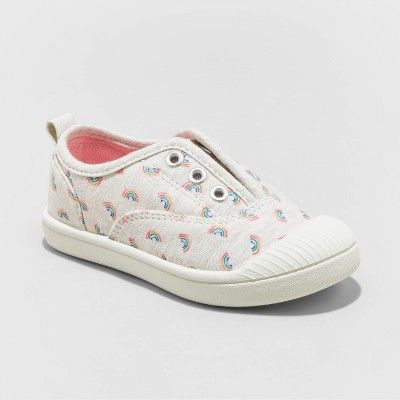 Toddler Rory Floral Print Slip-On Apparel Sneakers - Cat &#38; Jack&#8482; Cream 6 | Target