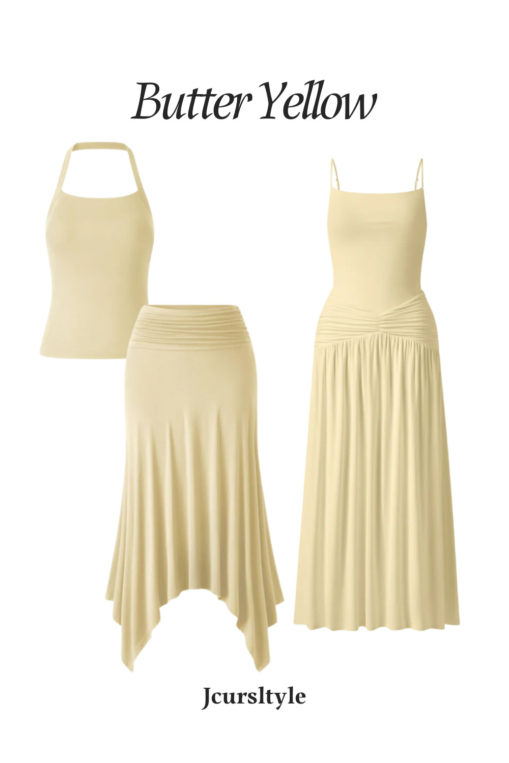 Butter yellow outfits. 

Yellow dress, maxi dress, yellow set, yellow skirt, yellow top, summer outfits, outfit ideas, elegant style. 

 #LTKStyletip #LTKWorkwear
