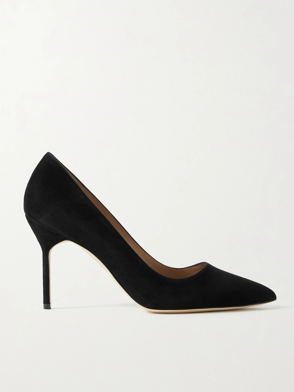 Manolo Blahnik - Bb 90 Suede Pumps - Black - IT41.5 | NET-A-PORTER APAC