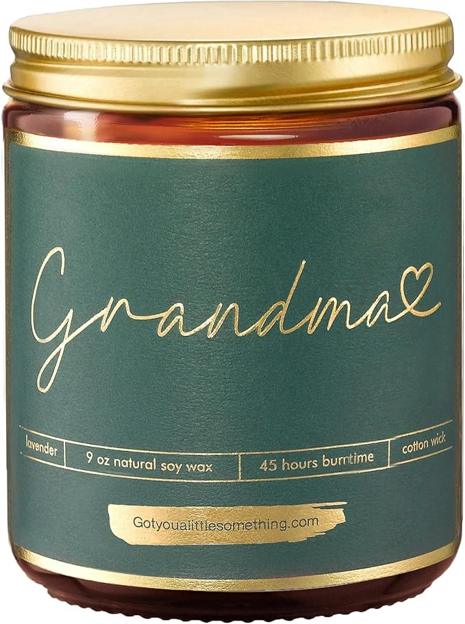 Handmade Lavender Vanilla Soy Candle for Grandma Appreciation - Birthday Gift for Grandma Mimi Gi... | Amazon (US)