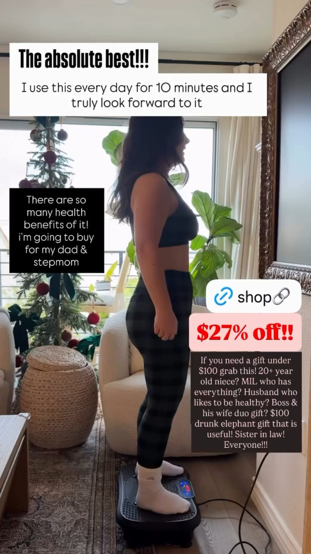 Favorite fitness gadget of 2025!!!
Vibration plate I use every day for 10 minutes!


#LTKActive #LTKfitnessgoals #LTKselfcare