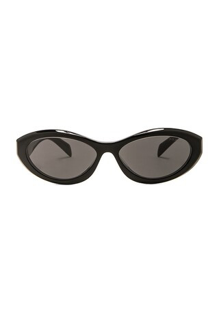 Prada Oval Sunglasses in Black from Revolve.com | Revolve Clothing (Global)