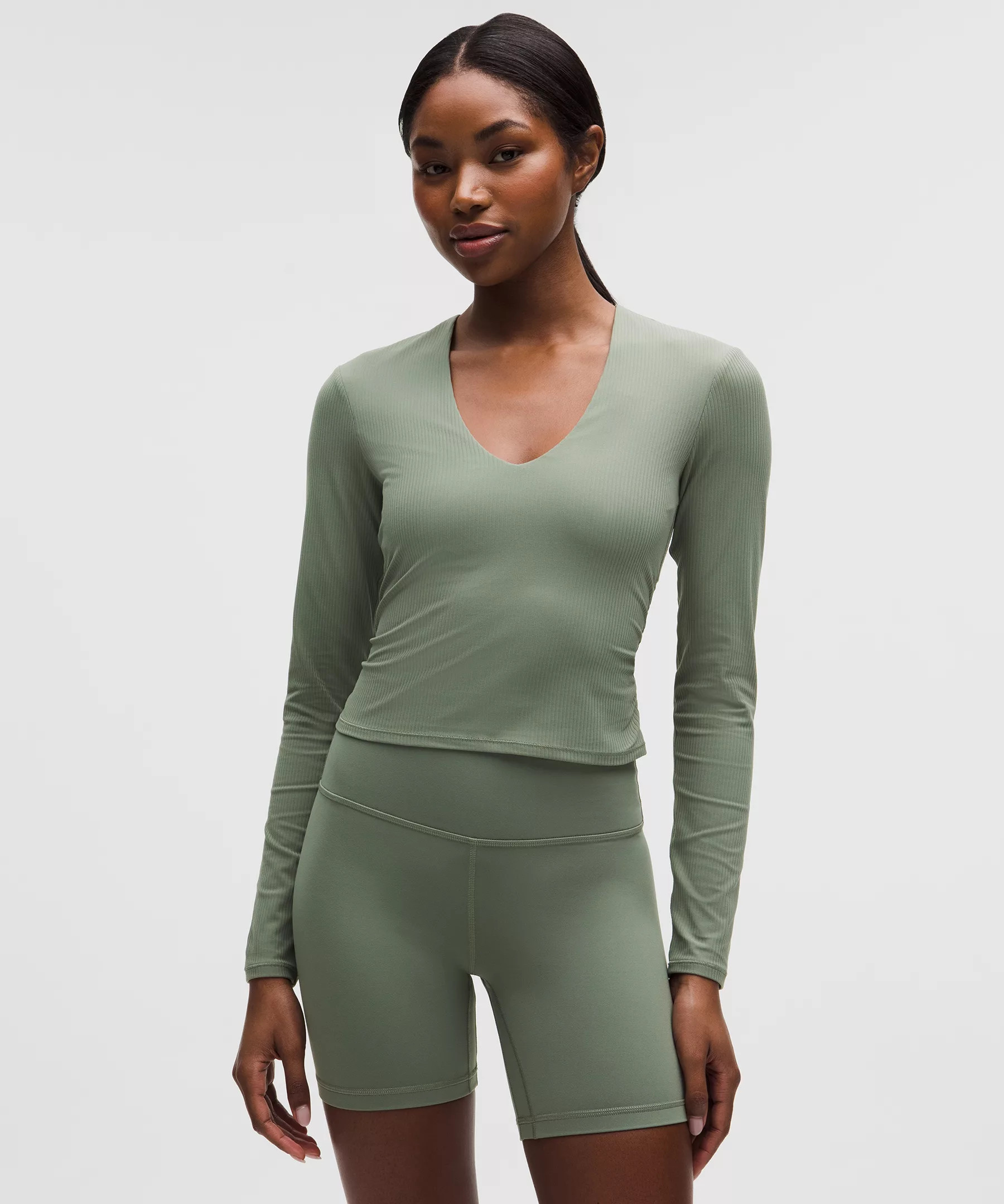 All It Takes Ribbed Nulu V-Neck Long-Sleeve Shirt | Lululemon (US)