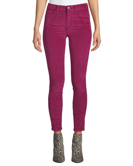 The High Waist Stiletto Ankle Corduroy Jeans | Neiman Marcus