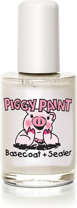 Piggy Paint | Girls Nail Polish | Cruelty-free, Vegan, & Low Odor for Kids | Base Coat + Sealer | Amazon (US)