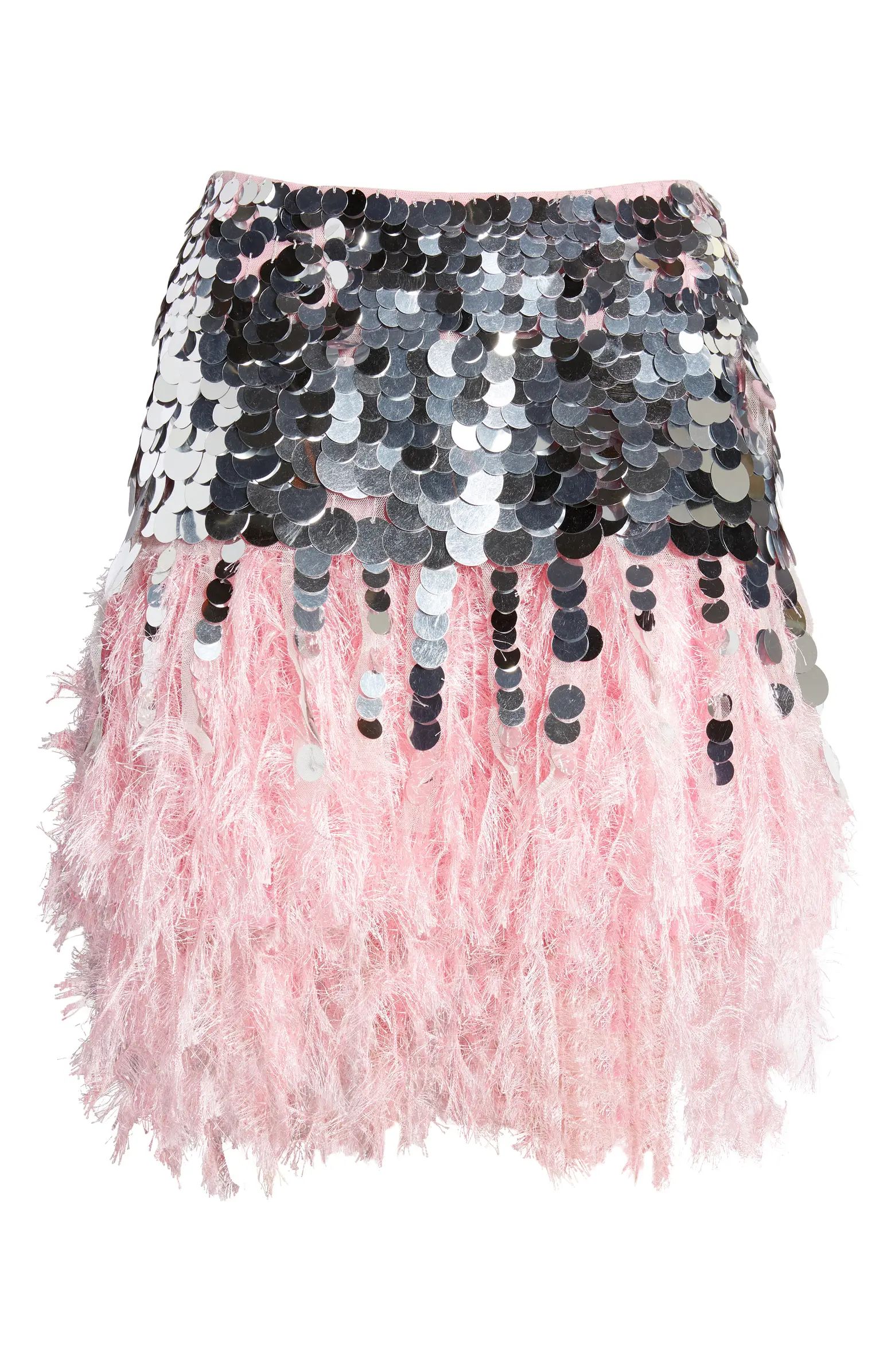 Sequin Fringe Miniskirt | Nordstrom