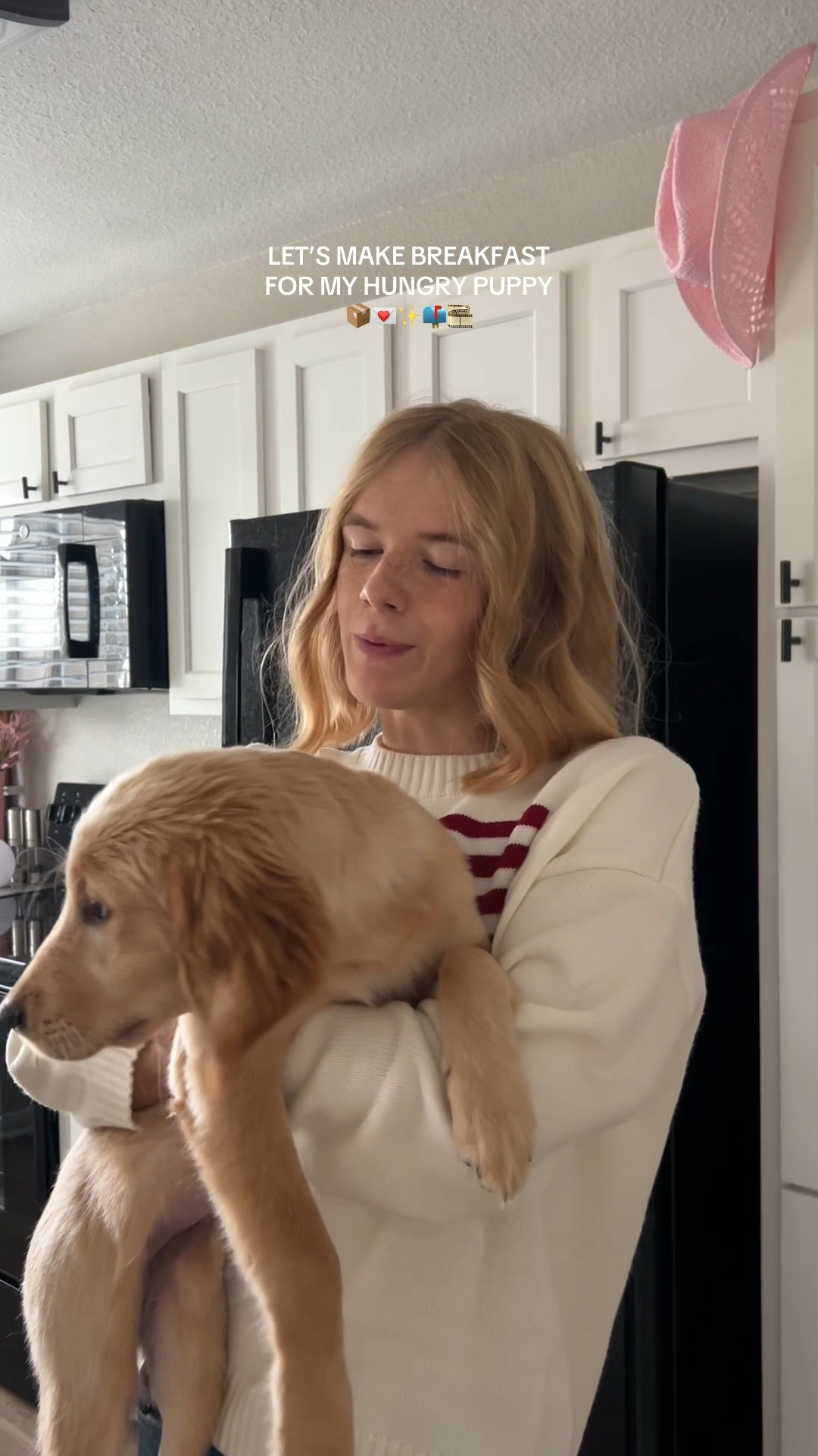 Daisy was READY this morning! 📦💌✨📫🎞️ she kept coming in the bathroom & bedroom while I got ready and as soon as I said, “Are you ready for breakfast?!”.
She was by that door! That Nutella with the raspberries though was the BEST breakfast I’ve had in a while!📫

#LTKmorningroutine #LTKvlog #LTKfoodie