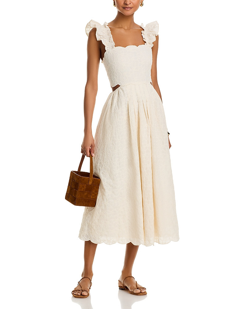 Aqua Embroidered Scallop Trim Dress - Exclusive | Bloomingdale's (US)