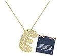 Bubble Letter Necklace Gold For Women, Cubic Zirconia Balloon Initial Alphabet Pendant 18k Gold P... | Amazon (US)