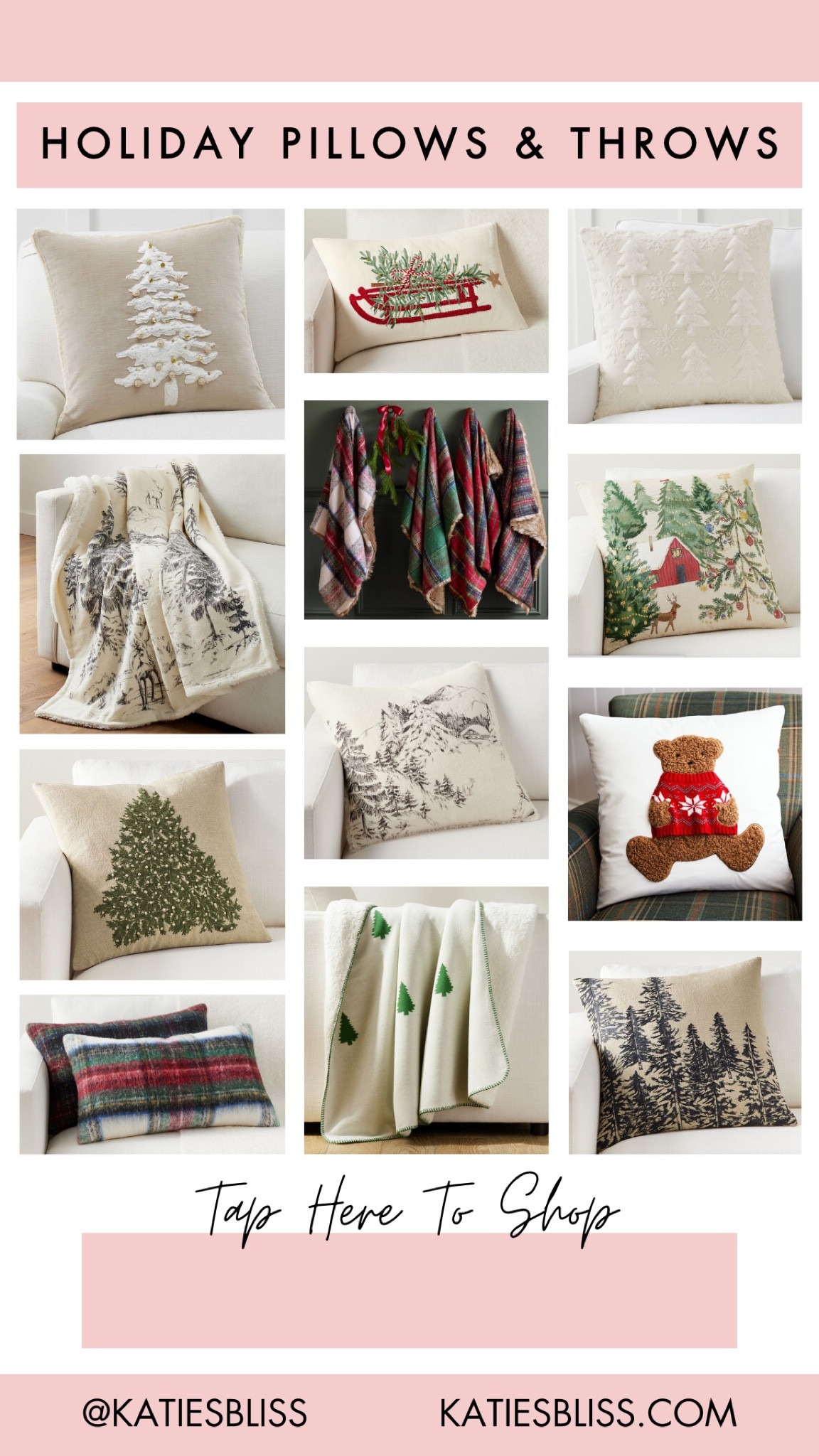 Holiday pillows and throws 🎄

Christmas. Home. Living room. Throw pillow. Decor. Cozy. Pottery barn. Throw blanket. 



#LTKSeasonal #LTKhome #LTKHoliday