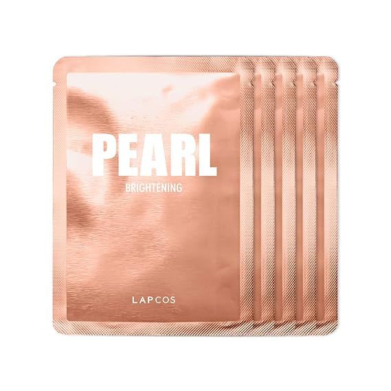 LAPCOS Pearl Sheet Mask, Daily Face Mask with Probiotics to Brighten and Clarify Skin, Korean Bea... | Amazon (US)
