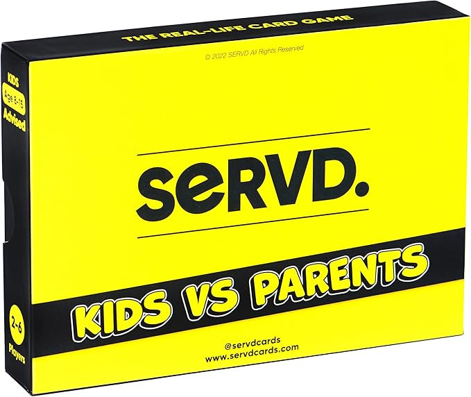 SERVD - Kids Vs Parents - The Hilarious Real-Life Family Card Game | The Ultimate Gift for Christ... | Amazon (CA)