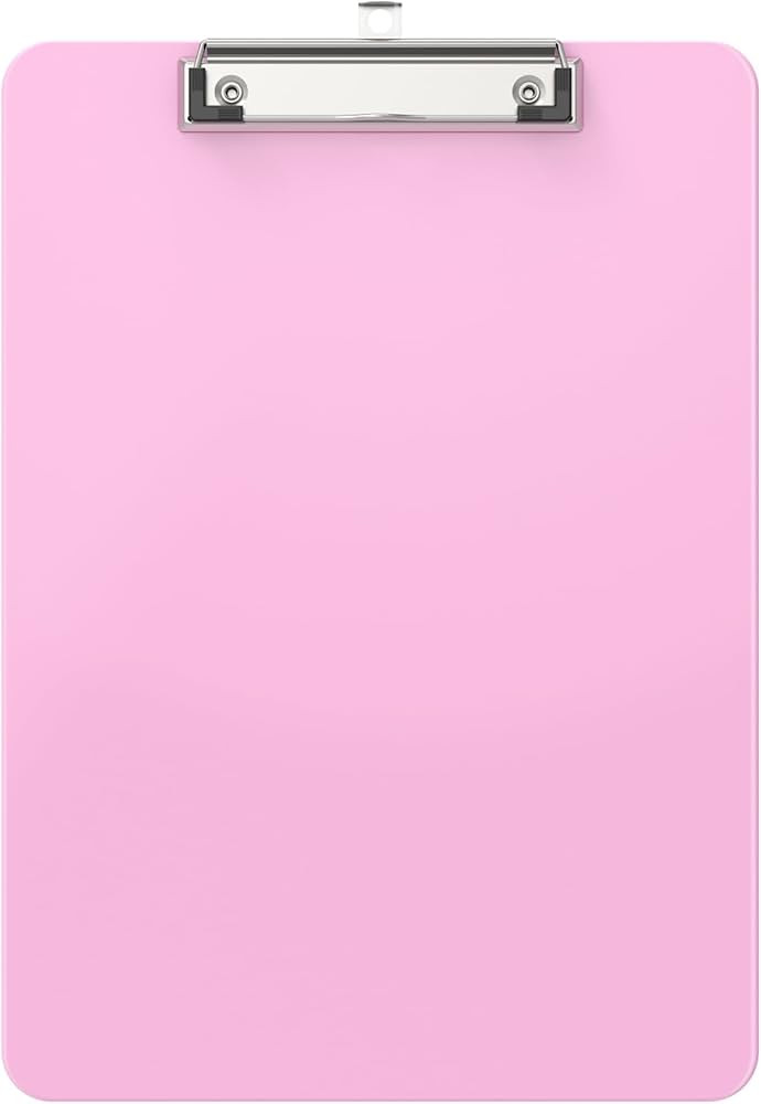 Plastic Clipboards, A4 Pink Clip Board 8.5x11 for Classroom, Students, Kid, Woman, Size 9" x 12.5... | Amazon (US)
