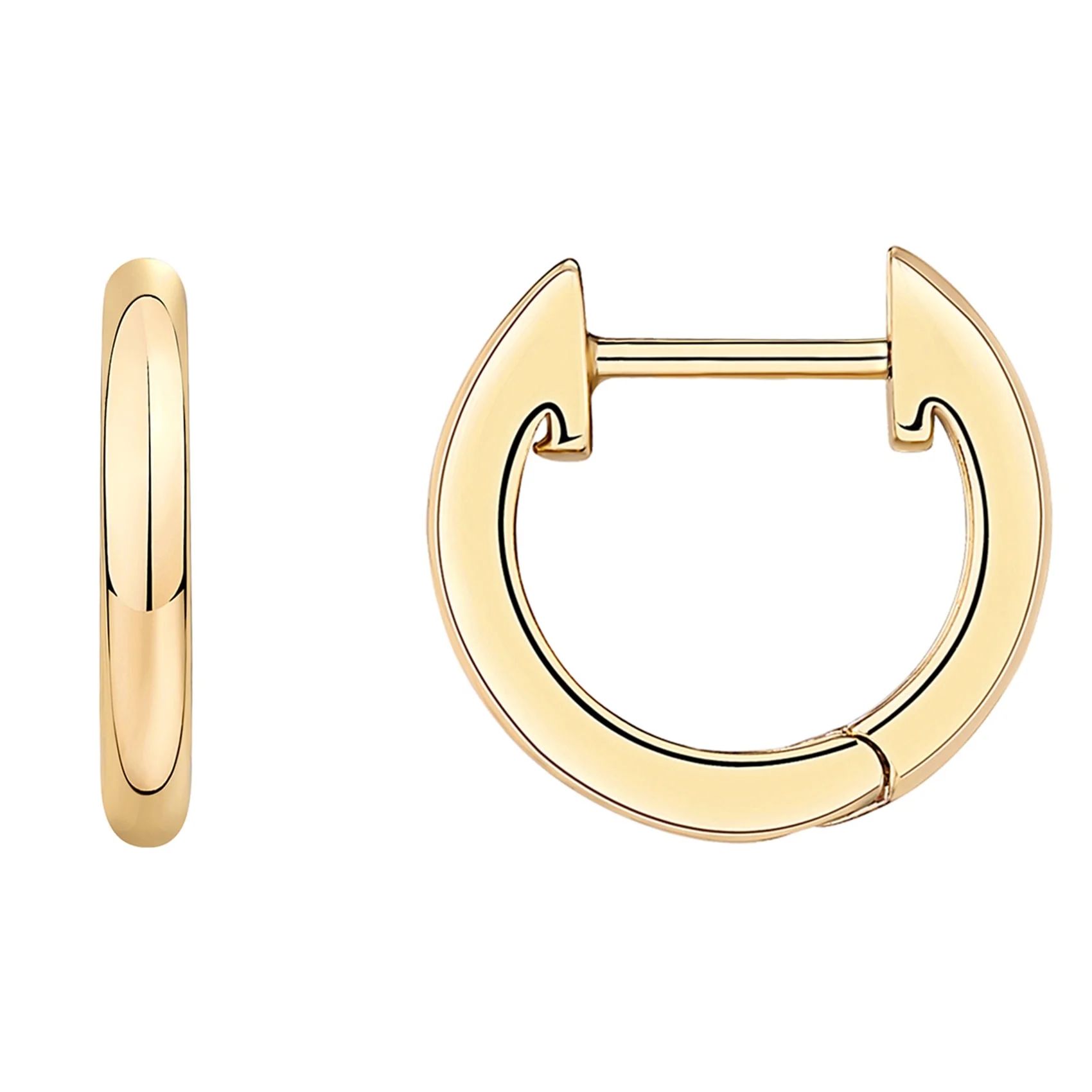 PAVOI 14K Yellow Gold Plated Cuff Huggie Earrings | Small Hoop Earrings for Women | Walmart (US)