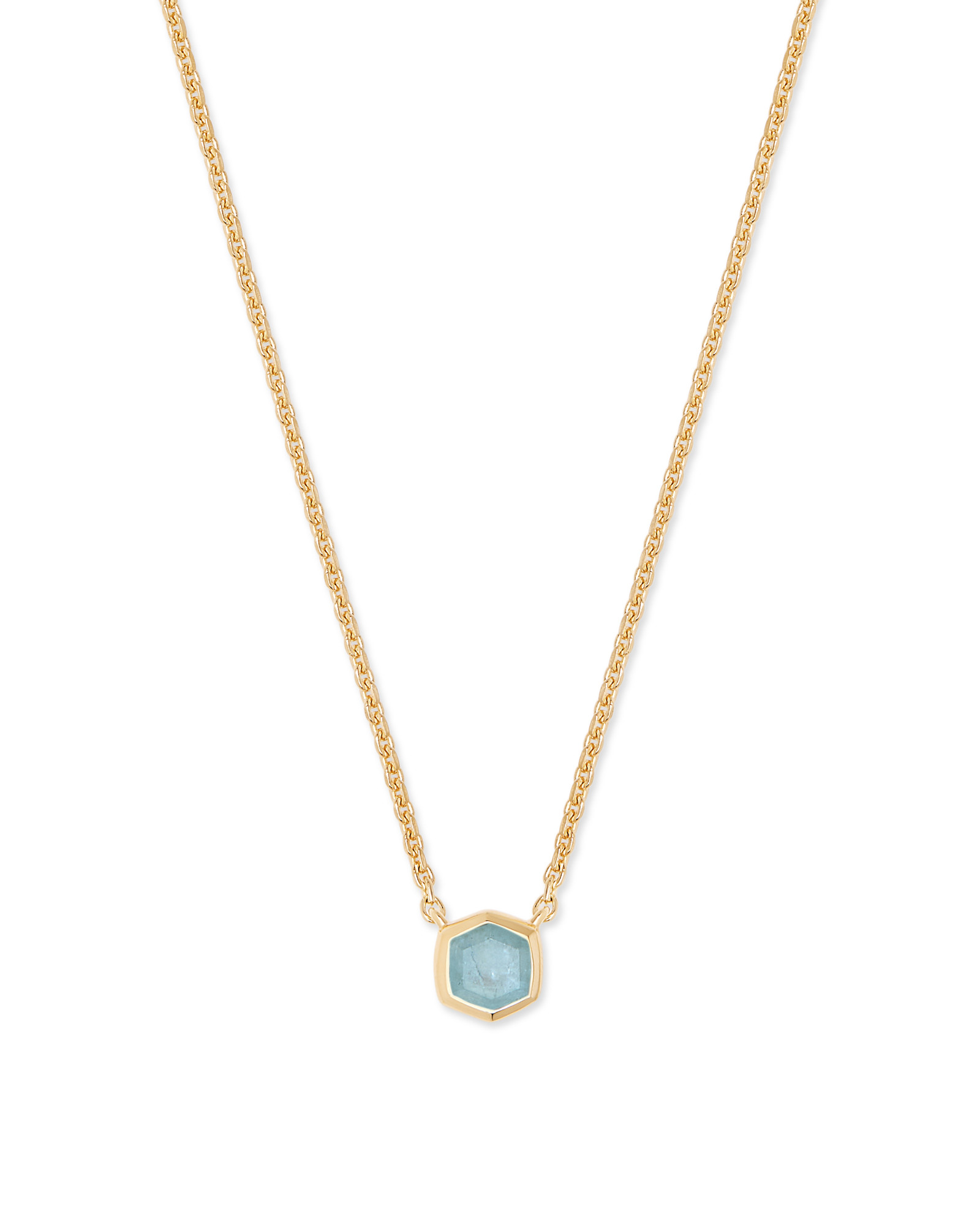 Davie 18k Gold Vermeil Pendant Necklace in Aquamarine | Kendra Scott | Kendra Scott