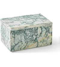 Natural Marble Storage Box with Lid, Rectangular Stone Organizer Box for Jewelry, Cotton Swabs, M... | Amazon (US)