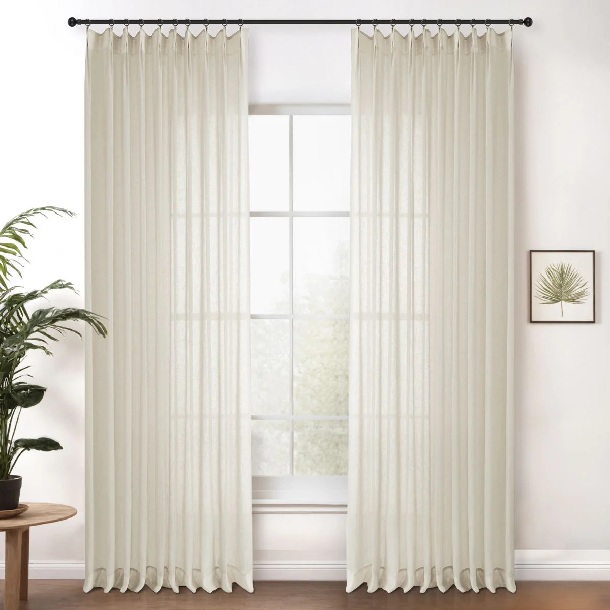 Cloud Linen Sheer Curtains Drape Pleated | Homerilla