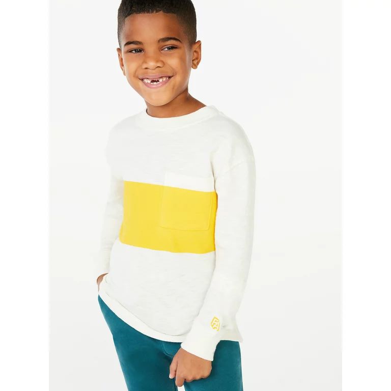 Free Assembly Boys Long Sleeve Stripe T-Shirt, Sizes 4-18 | Walmart (US)