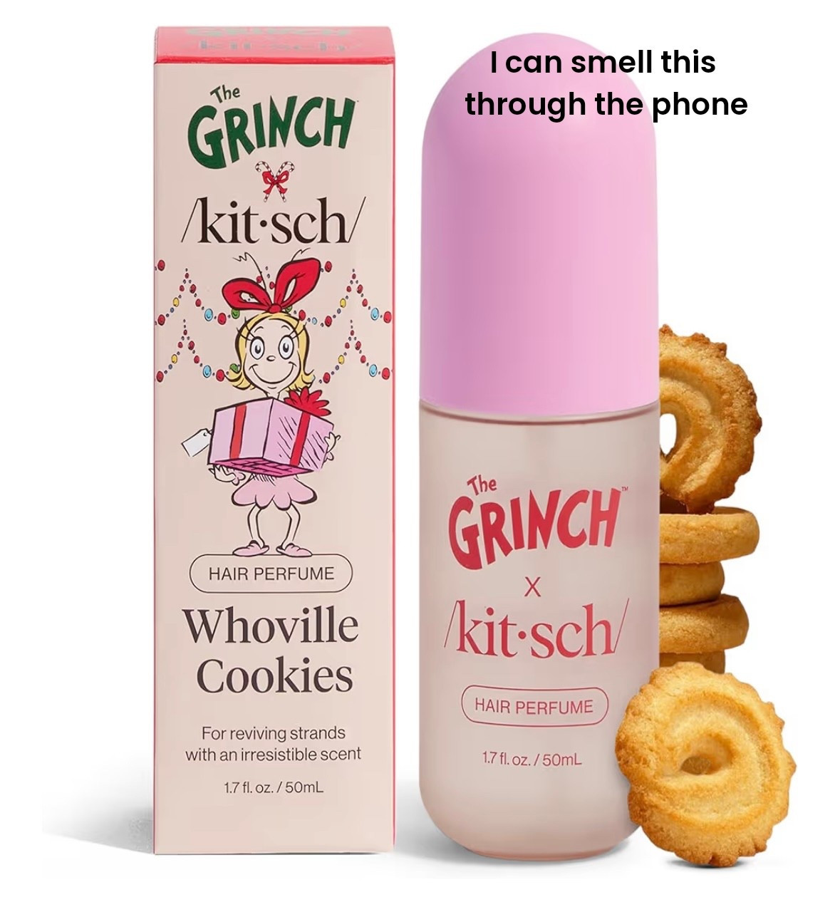 This holiday hair mist is everything 🎄💚 The Kitsch x Grinch Whoville Cookies Hair Perfume smells like fresh-baked Christmas cookies and keeps your hair smelling clean + sweet all day. Perfect stocking stuffer!  #KitschHair #HolidayGifts #grinch #hairperfume

#LTKGiftGuide #LTKBeauty #LTKHoliday